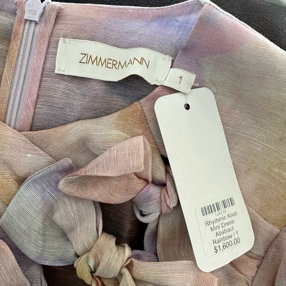 ZIMMERMANN 2022 Mini Dress w/ Tags |  SIZE - 1 - Picture 7 of 7